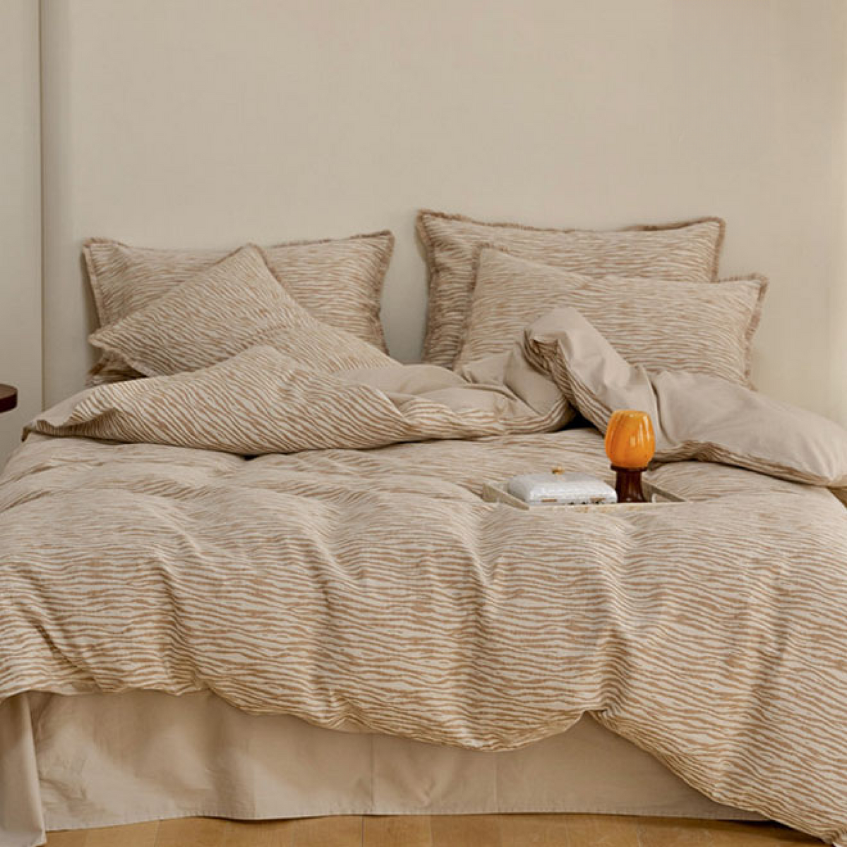 Jacquard Tufted Floral Bedding Set - Cheetah Green