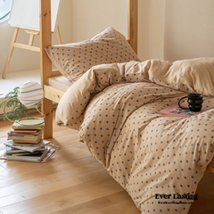 Jersey Knit Boho Twin Dorm Bedding Set - Beige Nude