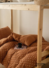 Jersey Knit Boho Twin Dorm Bedding Set - Burnt Orange