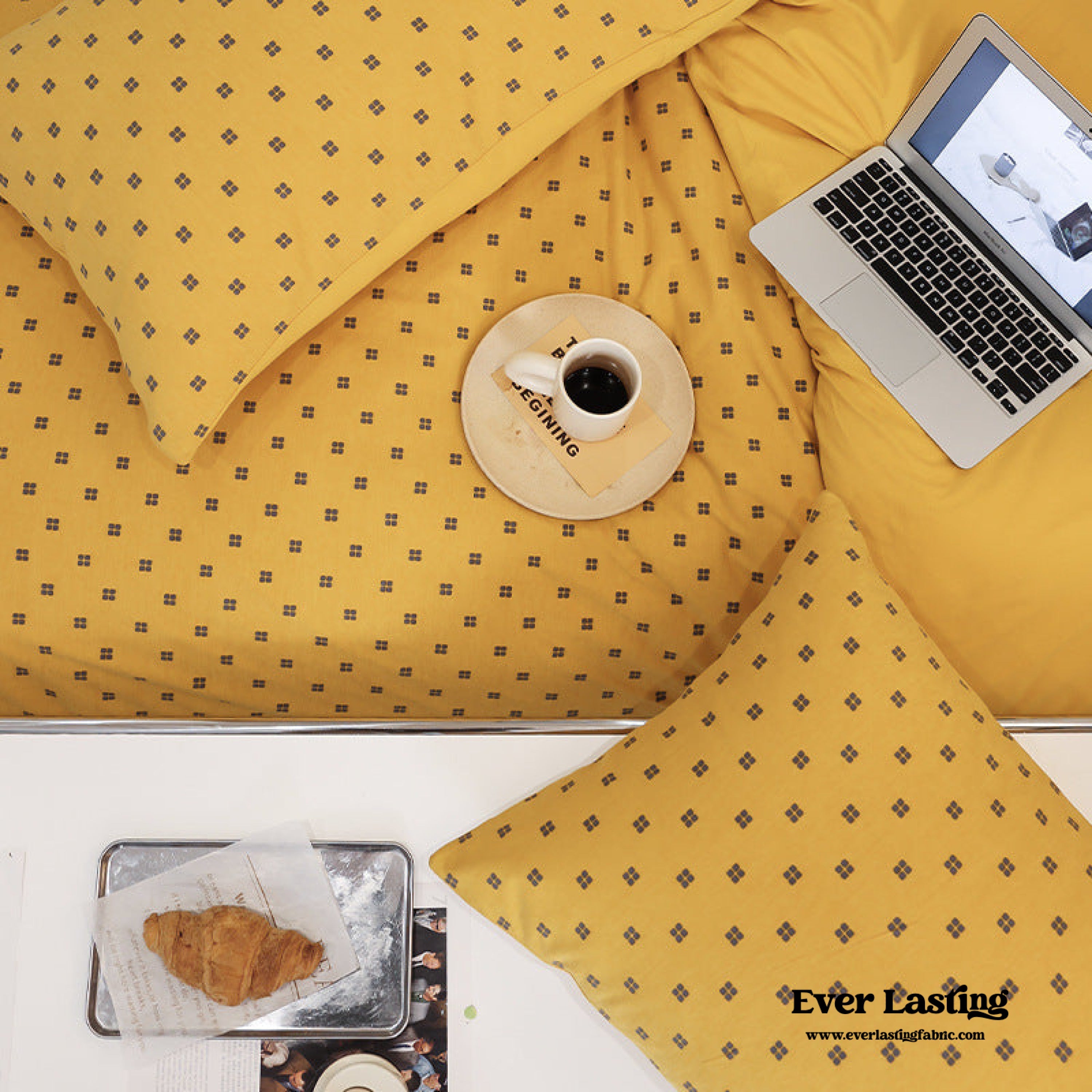 Jersey Knit Dotted Bedding Set - Pink