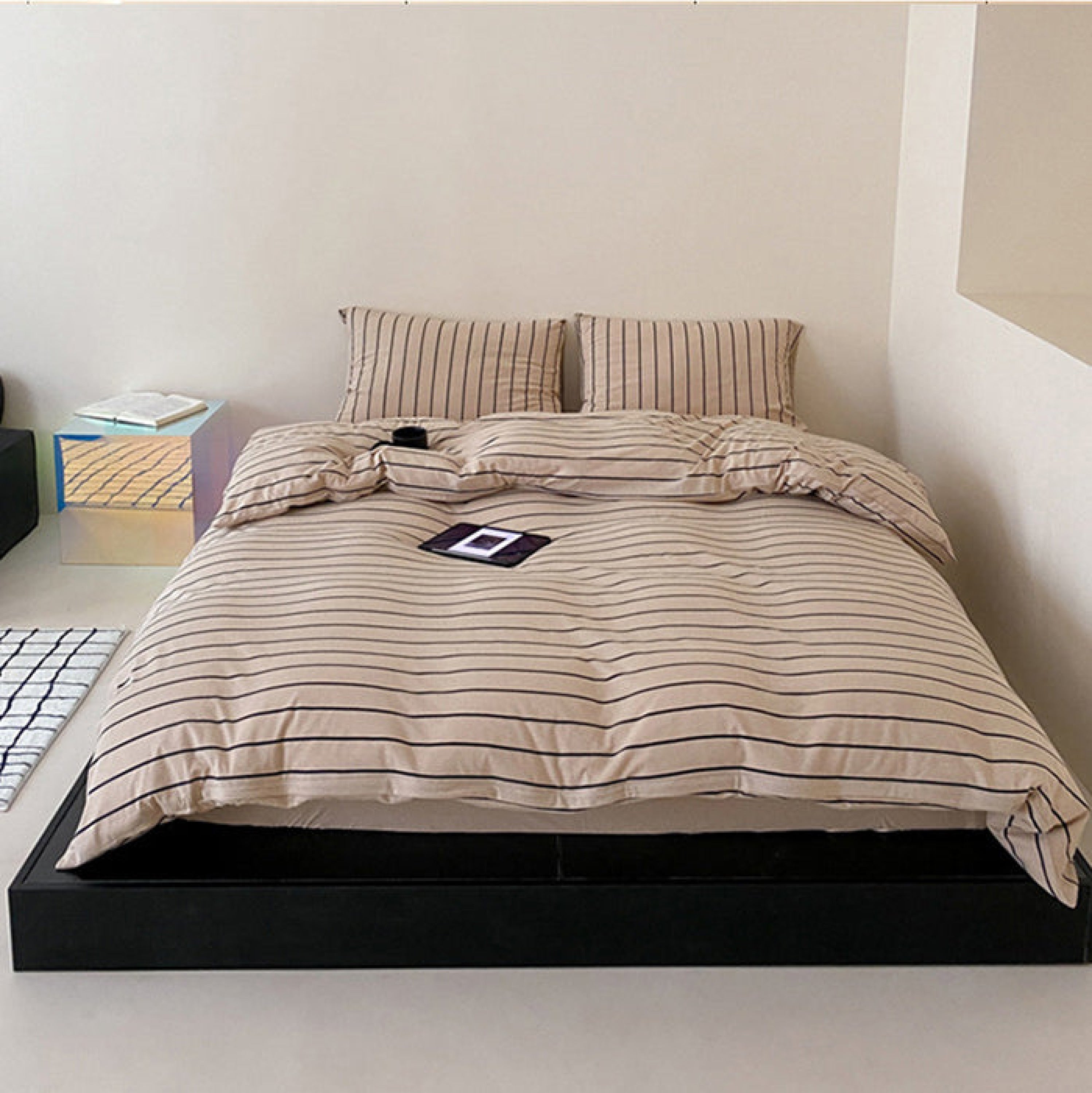 Jersey Knit Stripe Duvet Cover