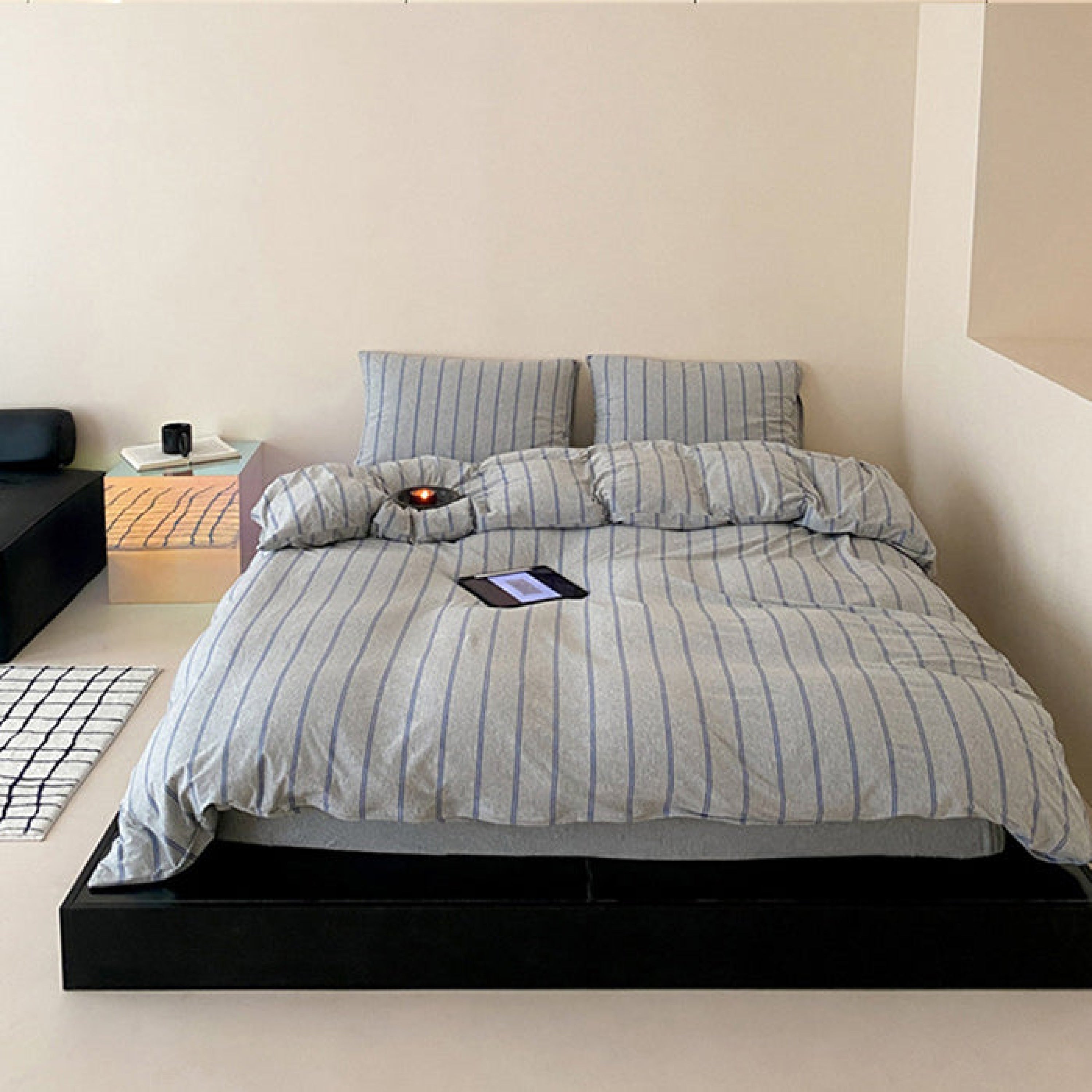 Jersey Knit Stripe Duvet Cover