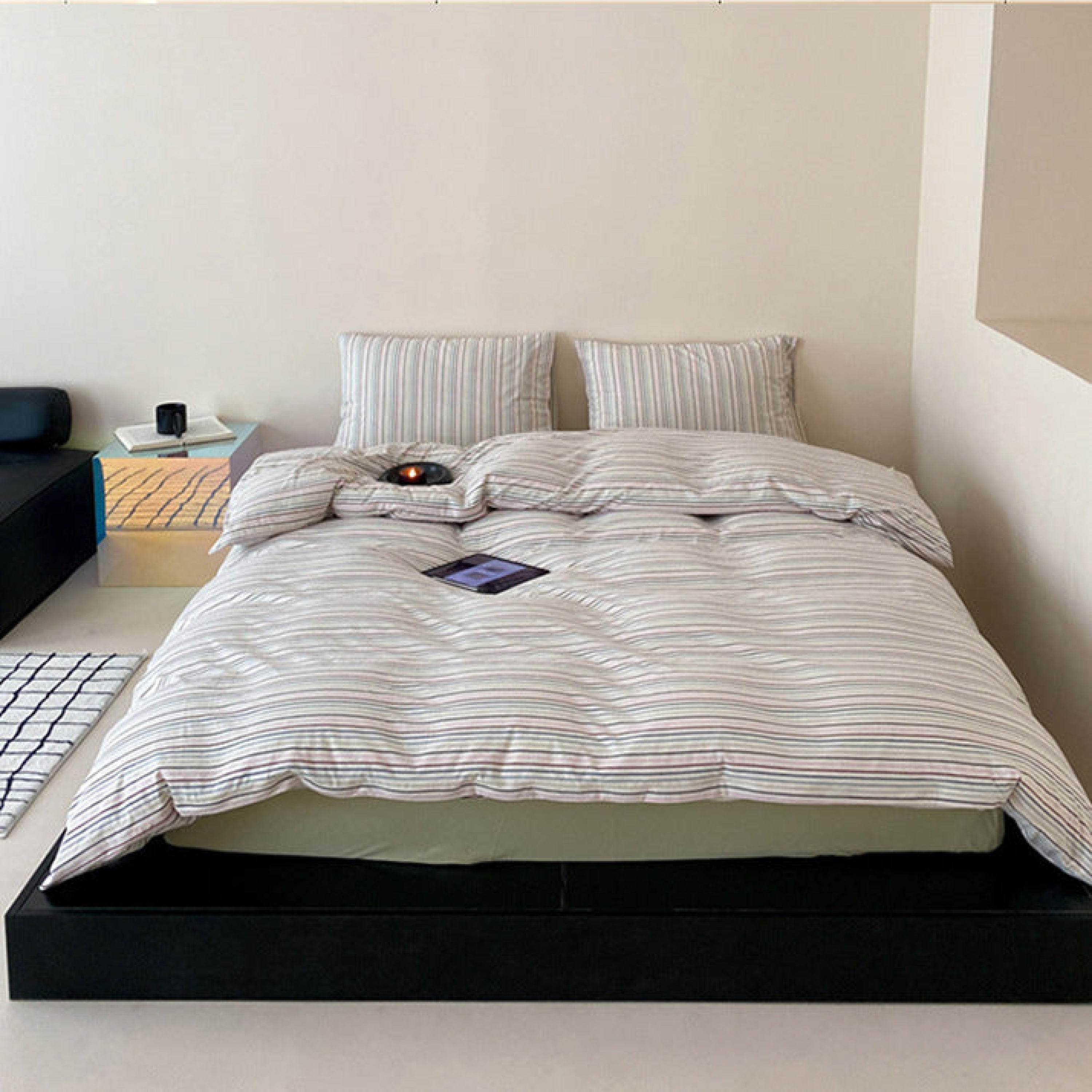 Jersey Knit Stripe Duvet Cover