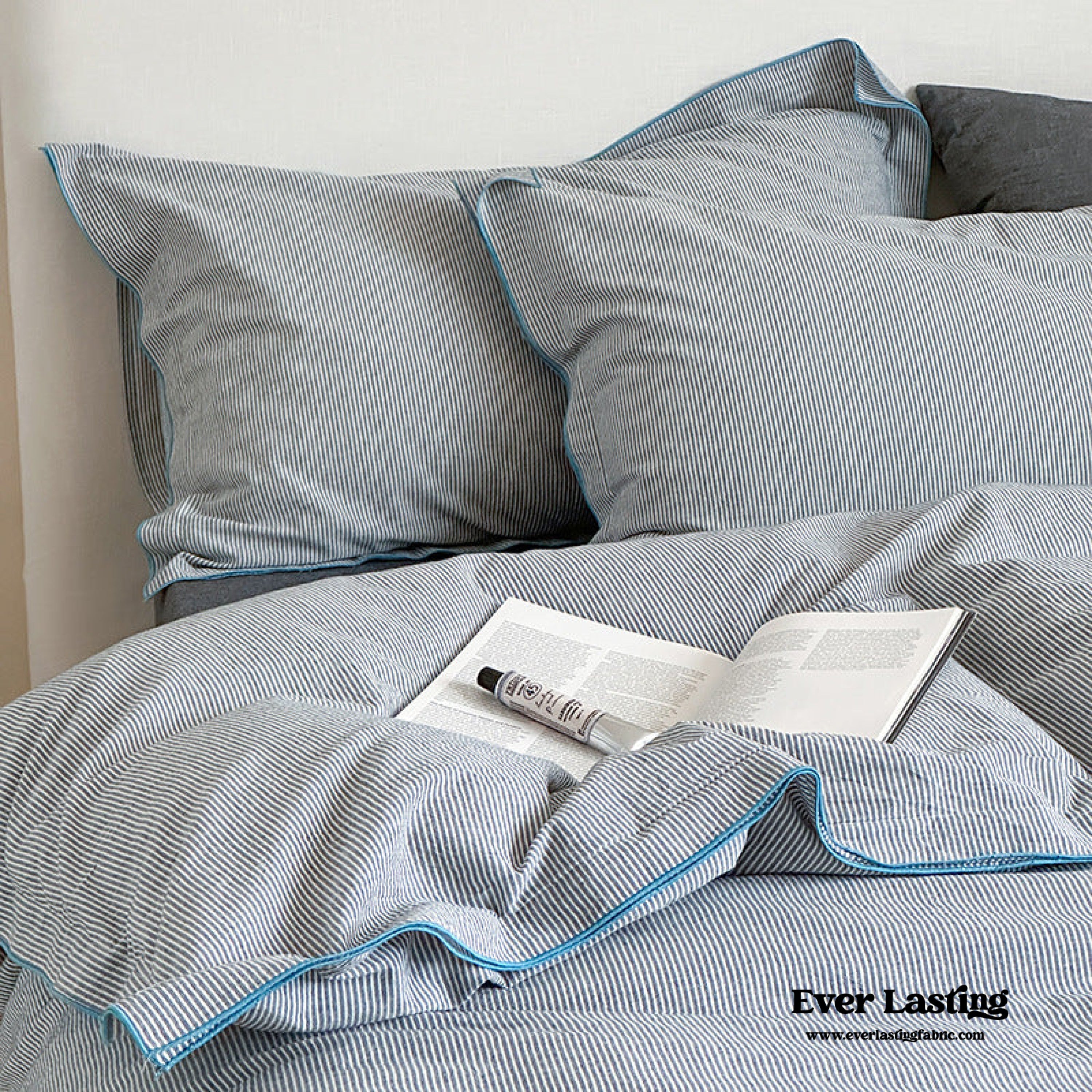 Joce Striped Bedding Set - Blue