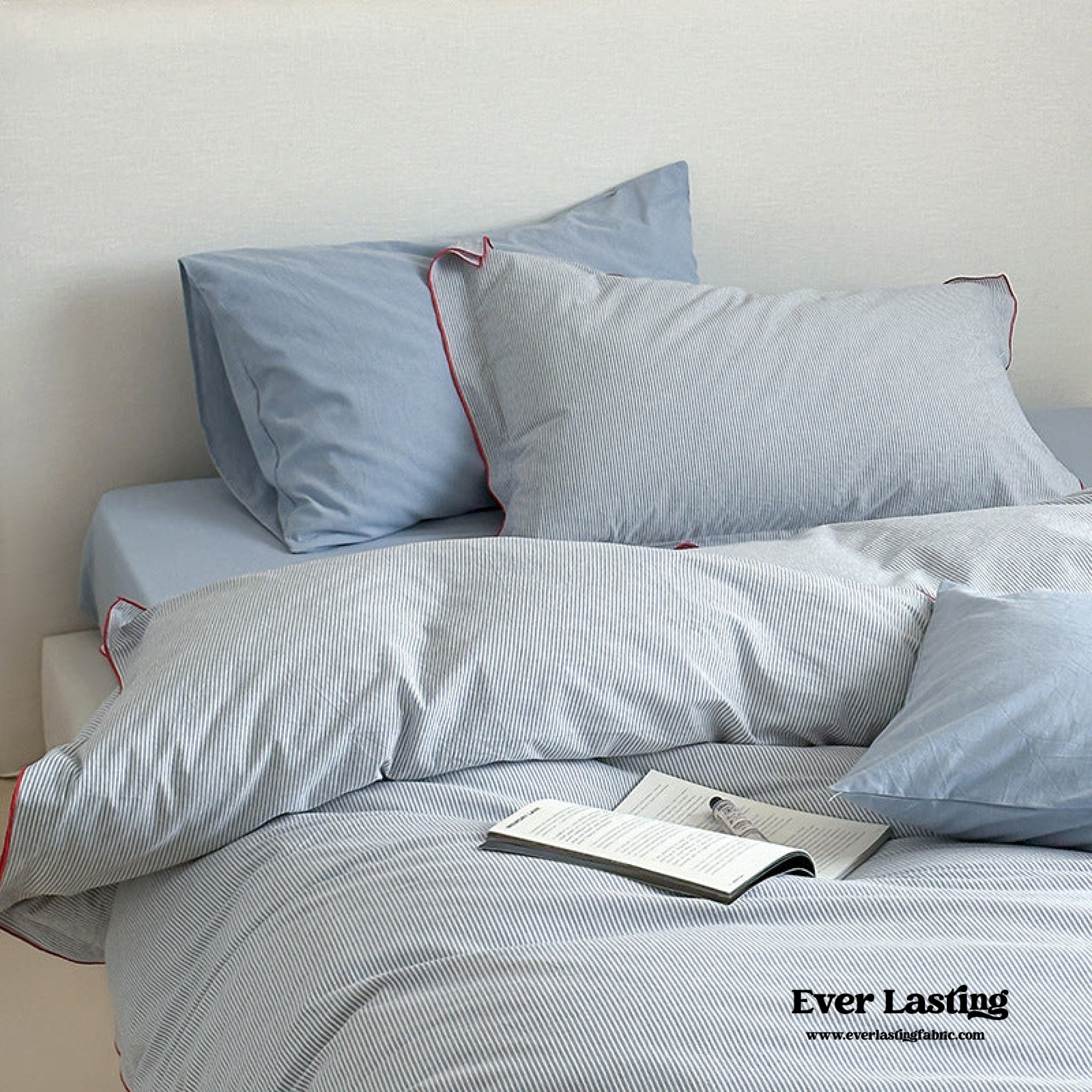 Joce Striped Bedding Set - Blue