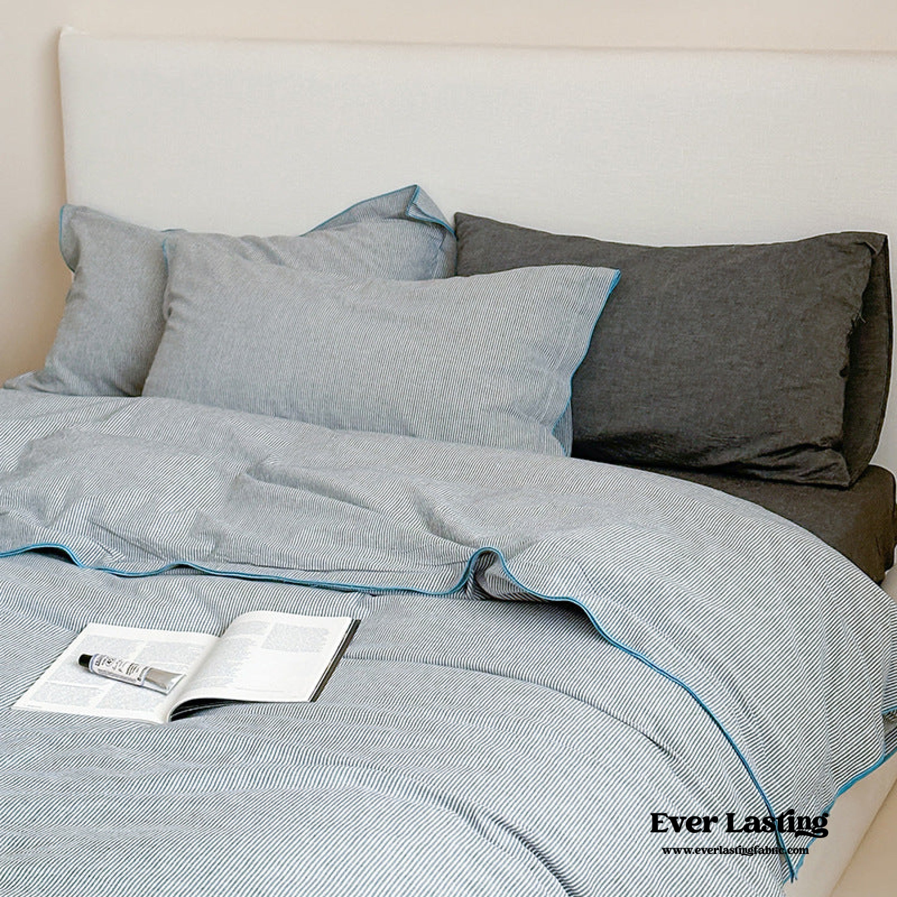 Joce Striped Bedding Set - Blue
