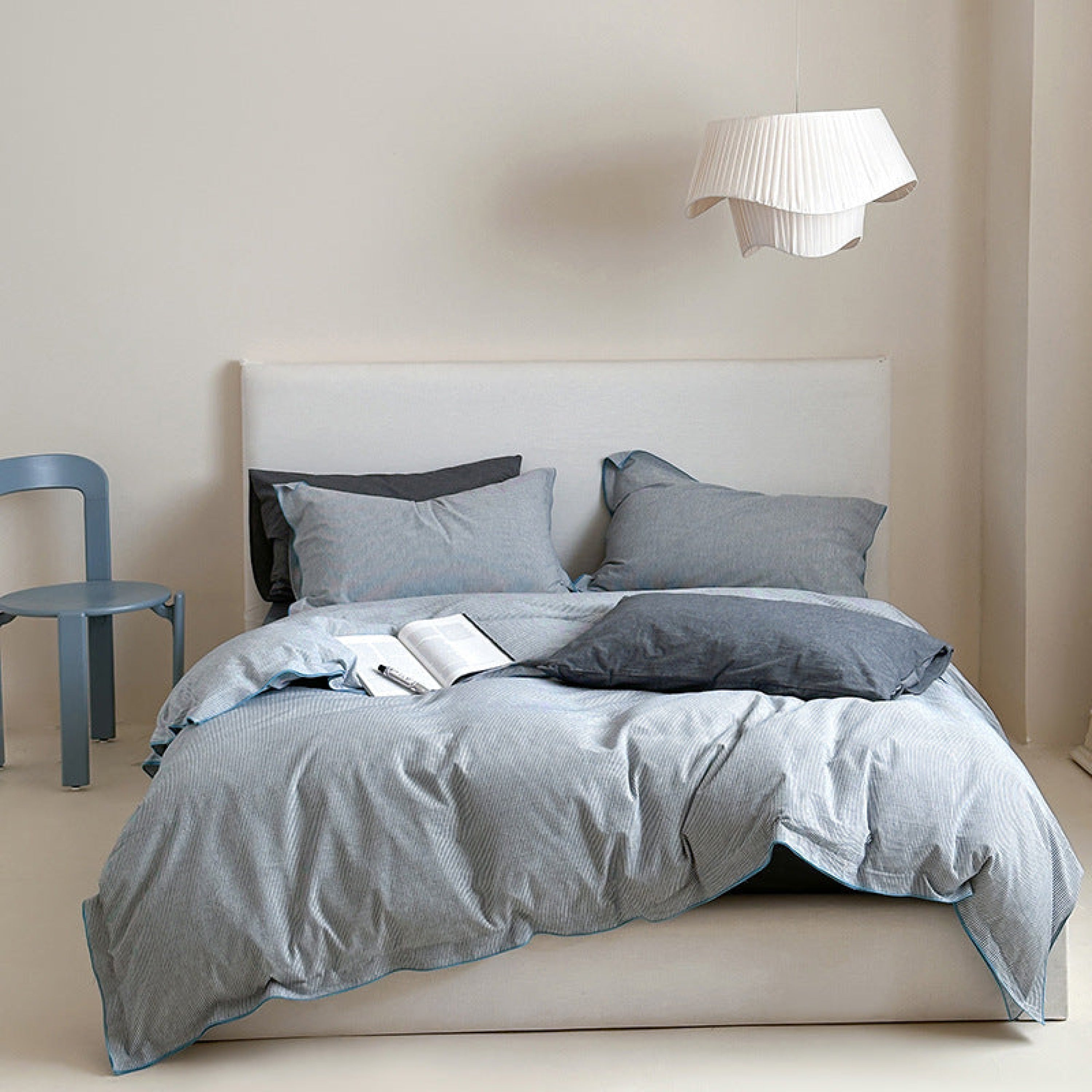 Joce Striped Bedding Set - Blue