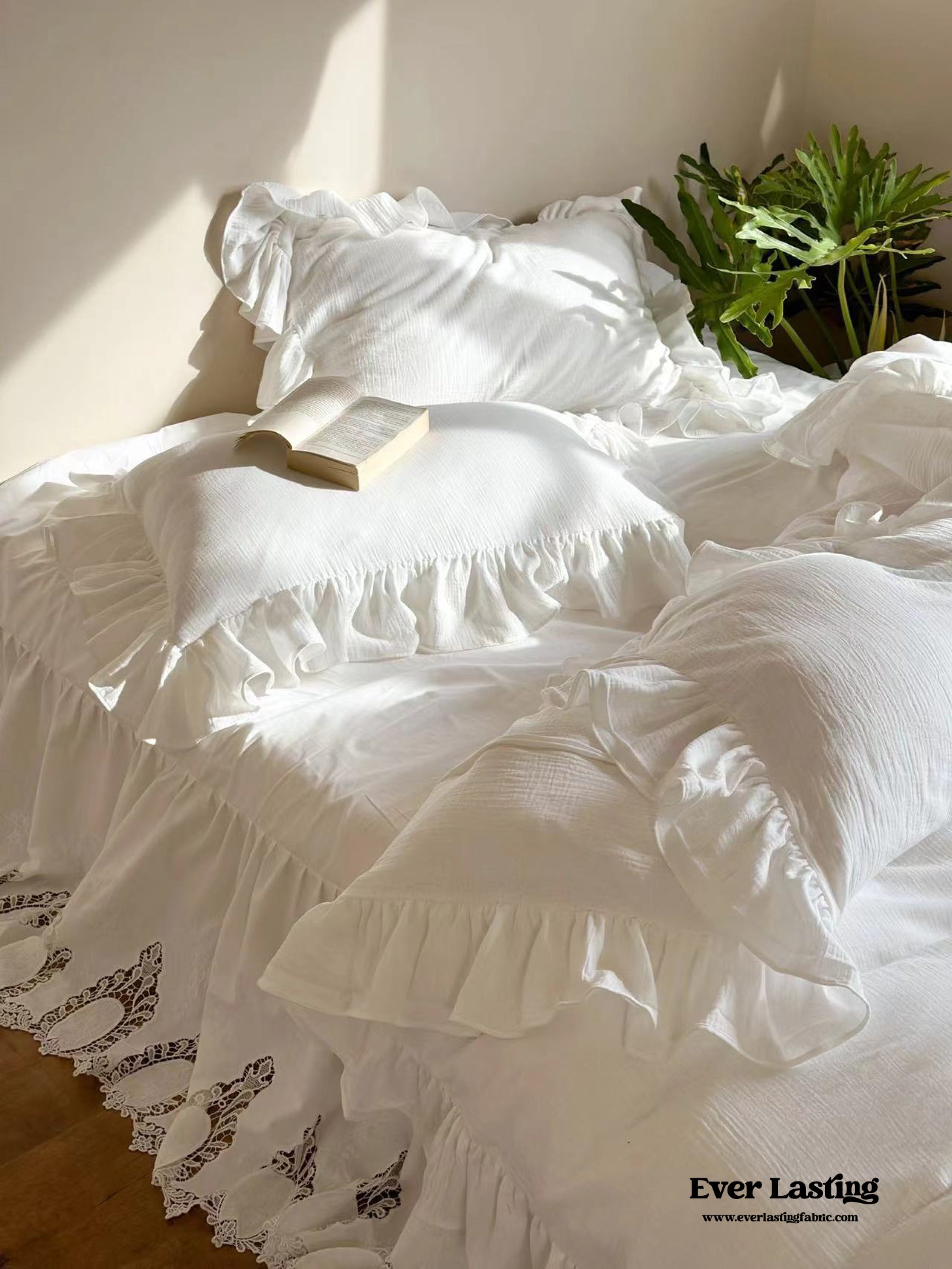 Liliane Elegant Ruffle Double Gauze Bedding Set - French Simple