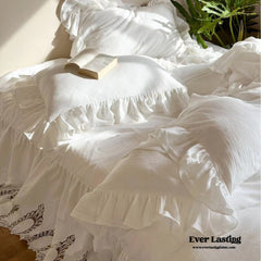 Liliane Elegant Ruffle Double Gauze Bedding Set - French Simple