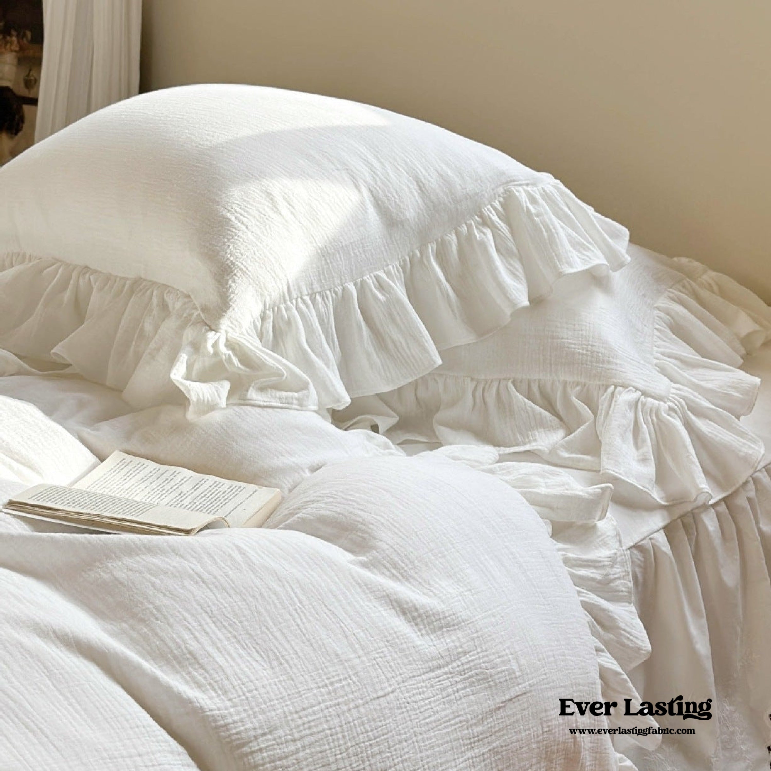 Liliane Elegant Ruffle Double Gauze Bedding Set - French Simple