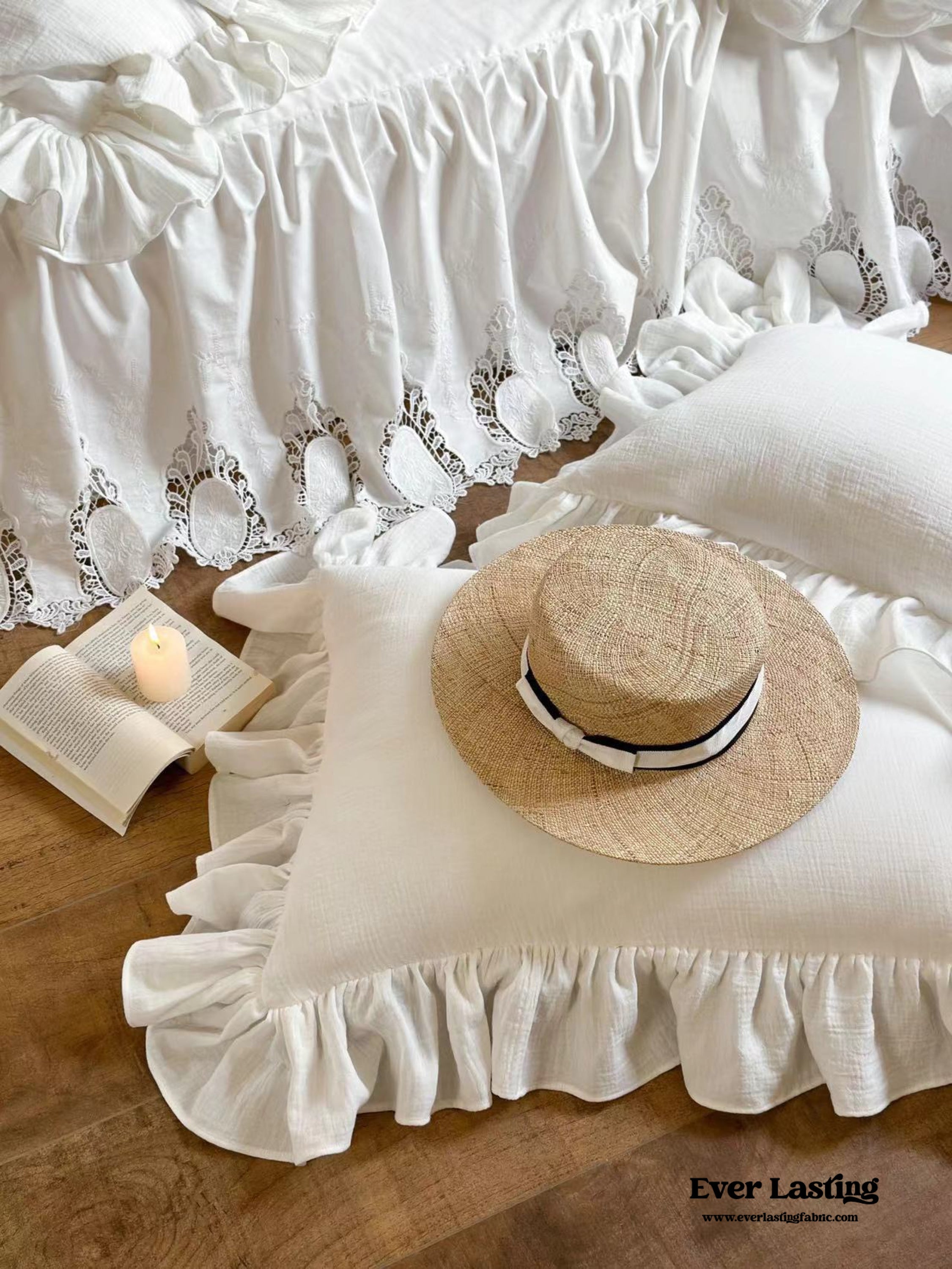 Liliane Elegant Ruffle Double Gauze Bedding Set - French Simple