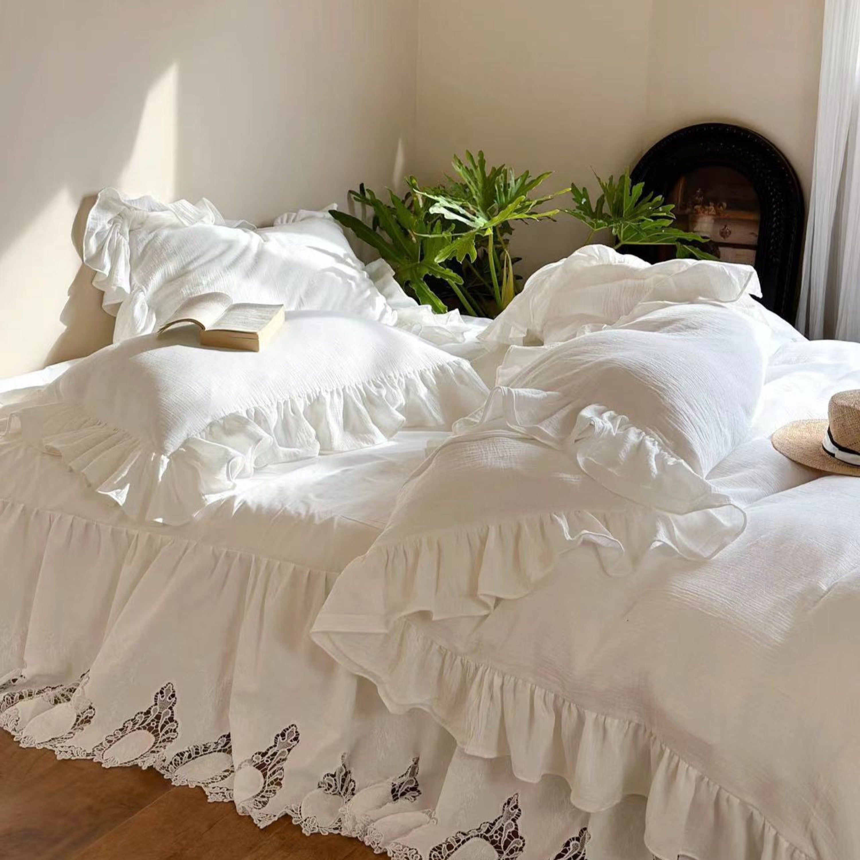 Liliane Elegant Ruffle Double Gauze Bedding Set - French Simple