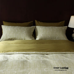 Lucien Silky Vintage Jacquard Bedding Set - Green