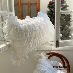 Marshmallow Puff Ruffle Bedding Set - White