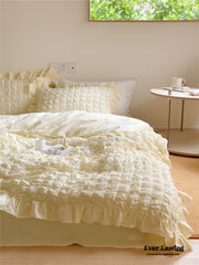 Marshmallow Puff Ruffle Bedding Set - Yellow