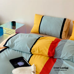 Maximalist Striped Bedding Set - Yellow