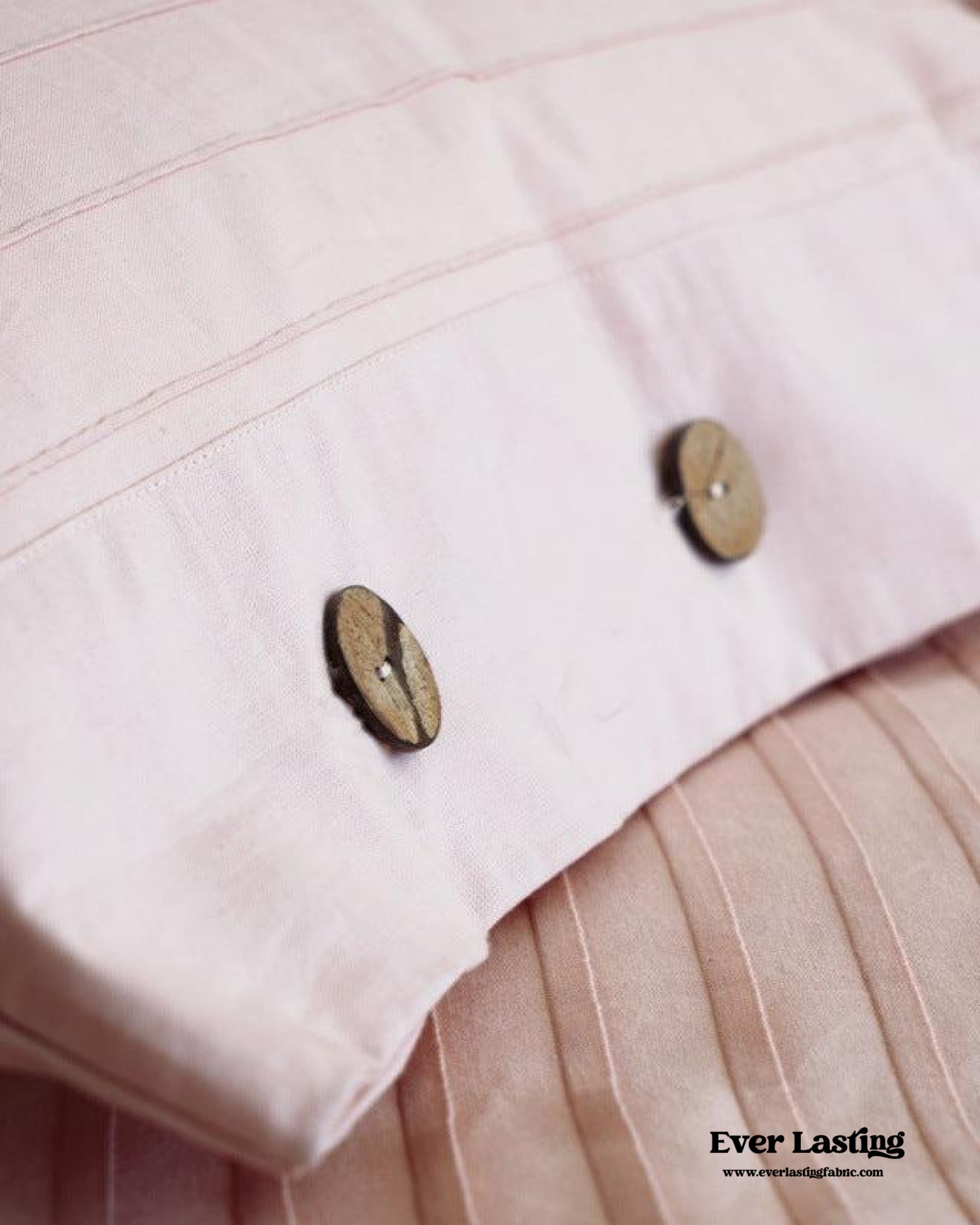 Milo Minimalist Solid Button Bedding Set - Pink