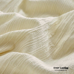Minimal Jacquard Bedding Set - Cream White