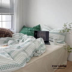 Mint Boho Vintage Bedding Set