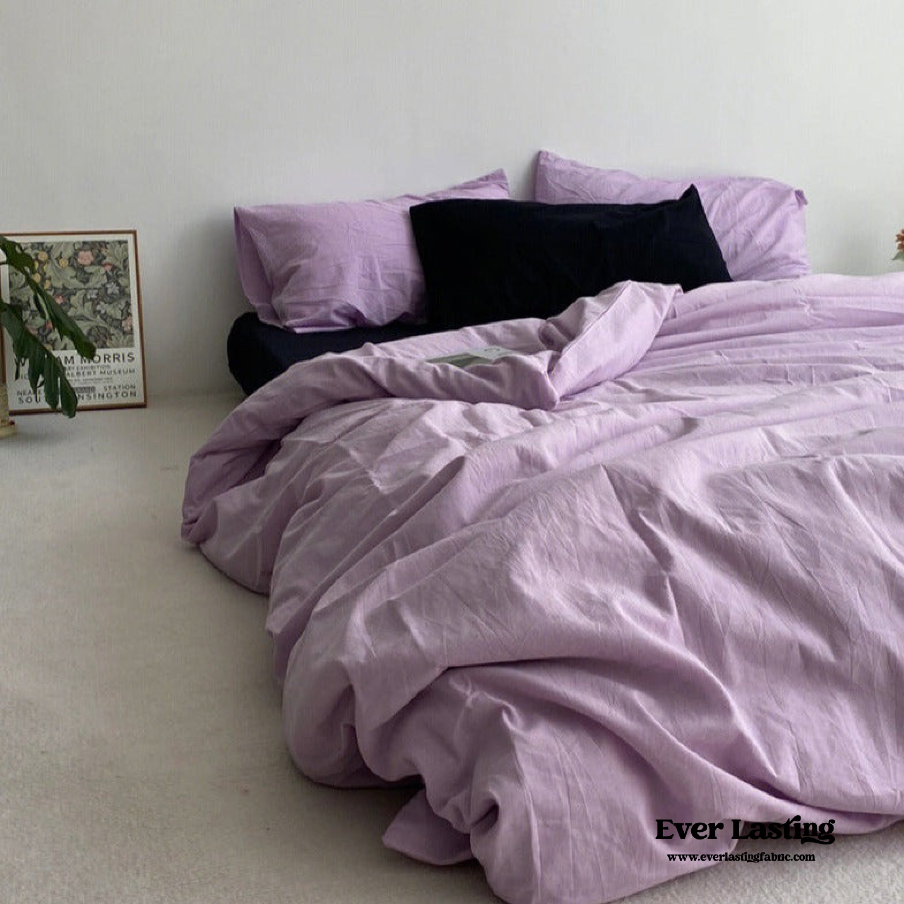 Mixed Color Bedding Set - Pastel Pink + Black