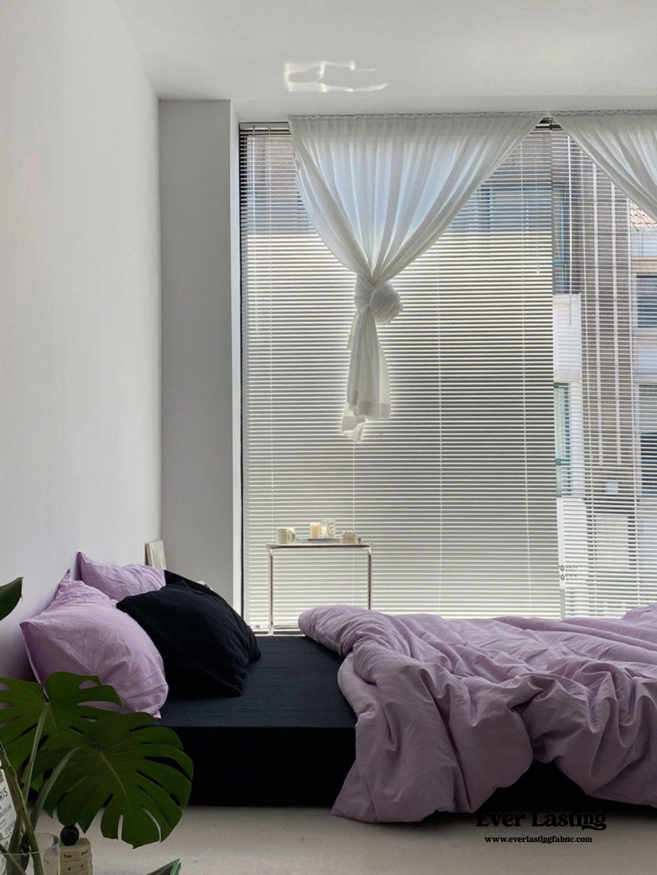 Mixed Color Bedding Set - Pastel Pink + Black