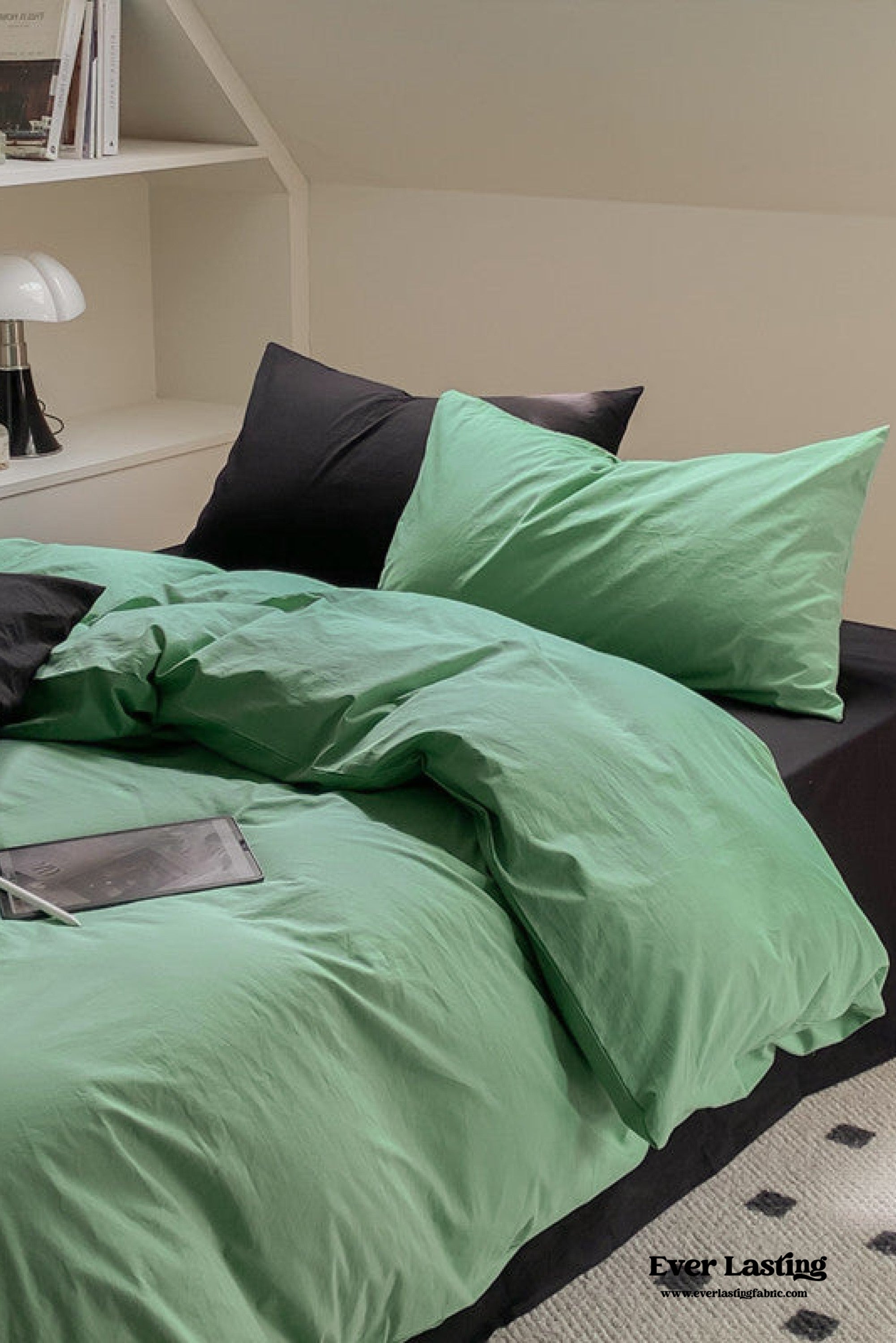 Mixed Color Maximalist Bedding Set - Green + Pink