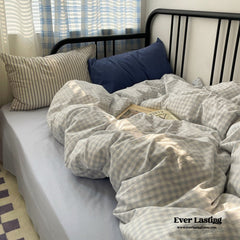 Mixed Gingham Striped Bedding Bundle