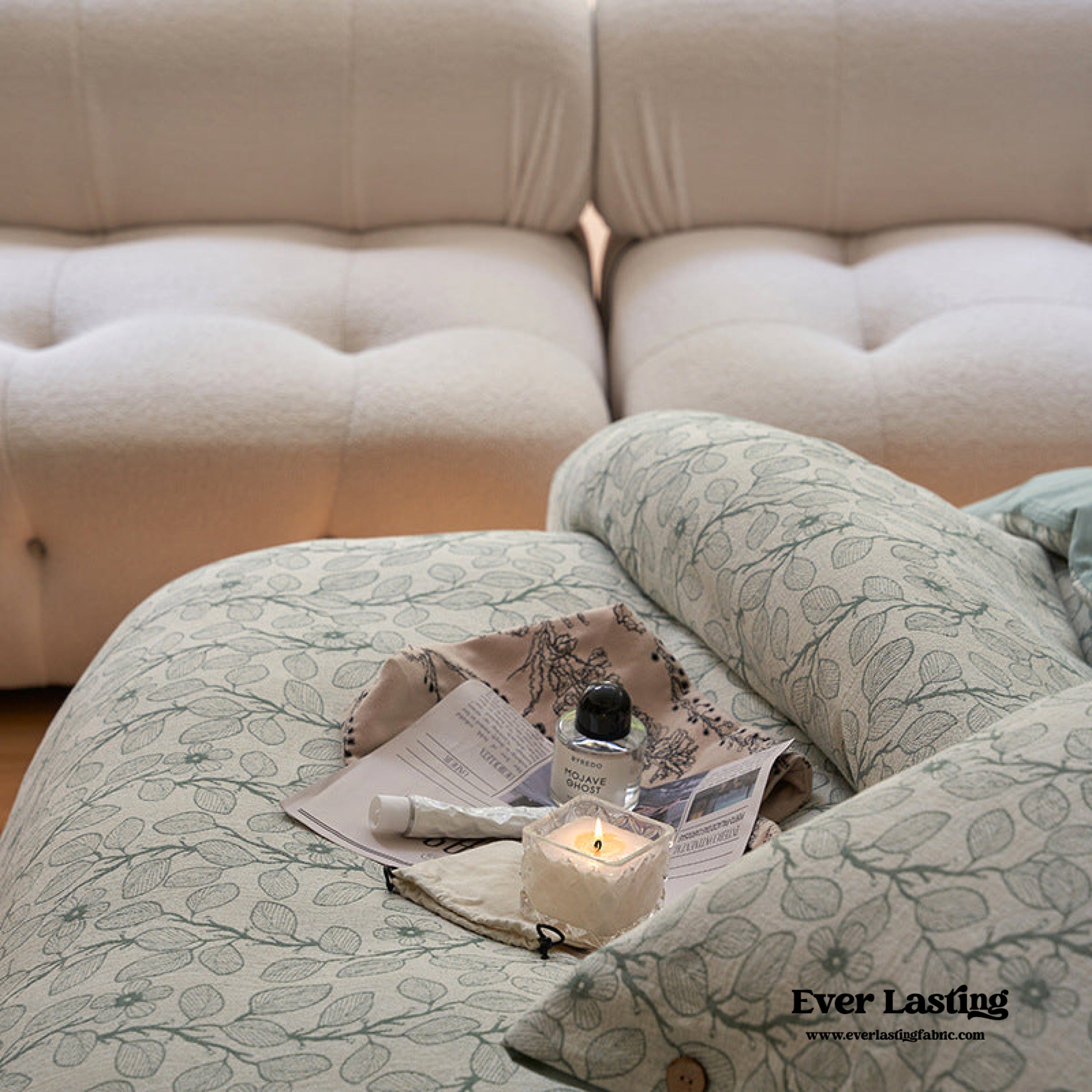 Mother Earth Floral Bedding Set - Pink Buttoned