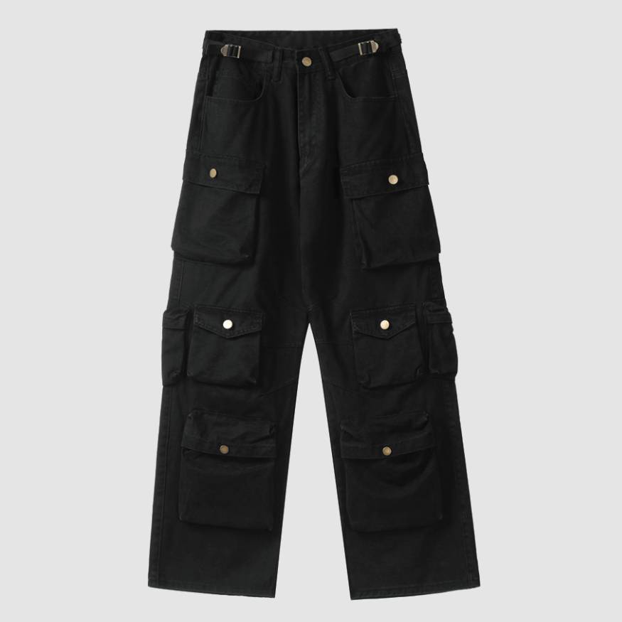 Pantalones cargo con bolsillos de parche tridimensionales