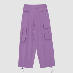 Pantalones cargo con cordón, minimalistas y elegantes