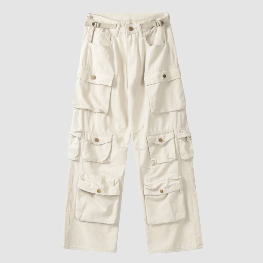 Pantalones cargo con bolsillos de parche tridimensionales