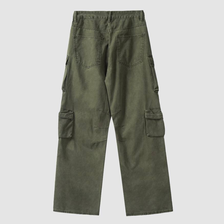 Pantalones cargo con bolsillos de parche tridimensionales