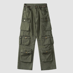 Pantalones cargo con bolsillos de parche tridimensionales