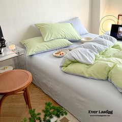 Pastel Duo Bedding Set - Green + Blue