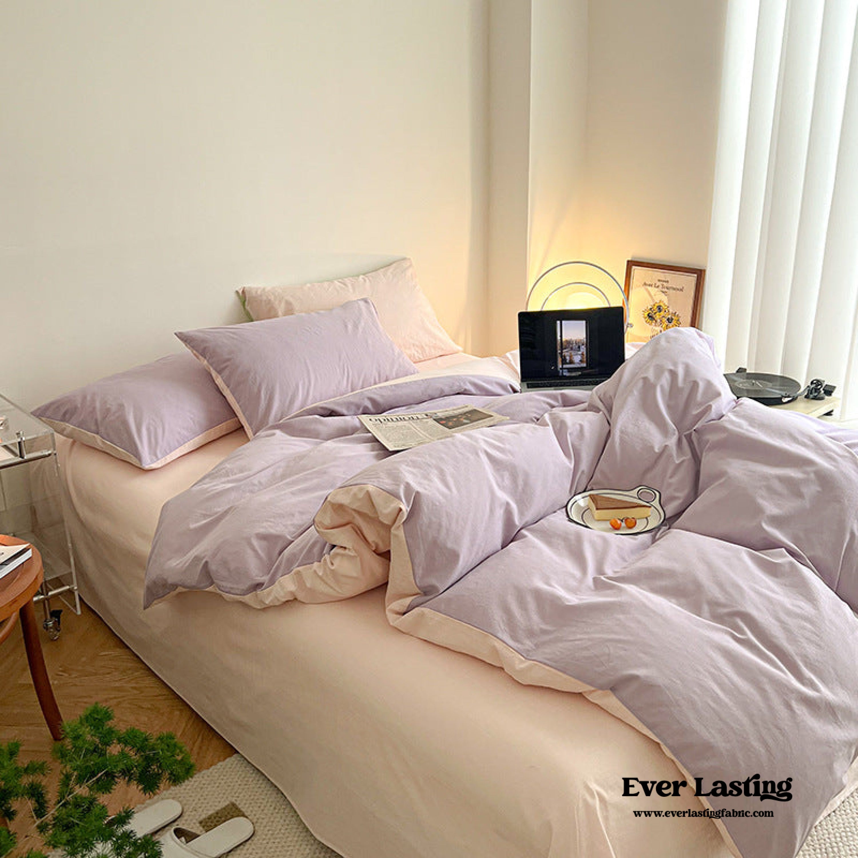 Pastel Duo Bedding Set - Pink + Purple