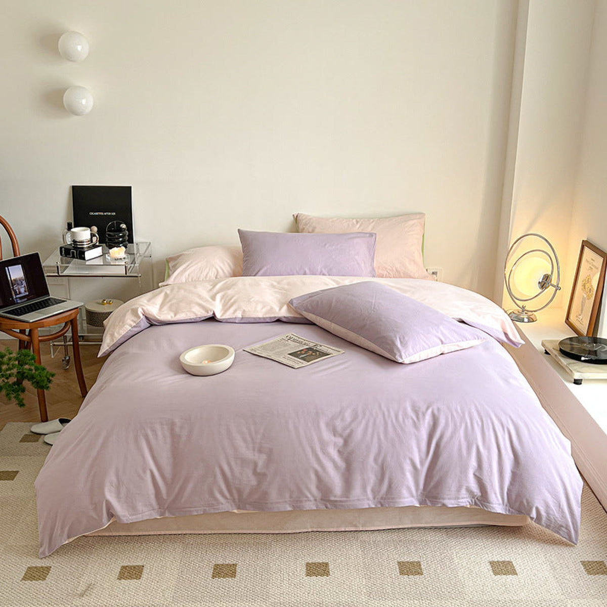 Pastel Duo Bedding Set - Pink + Purple