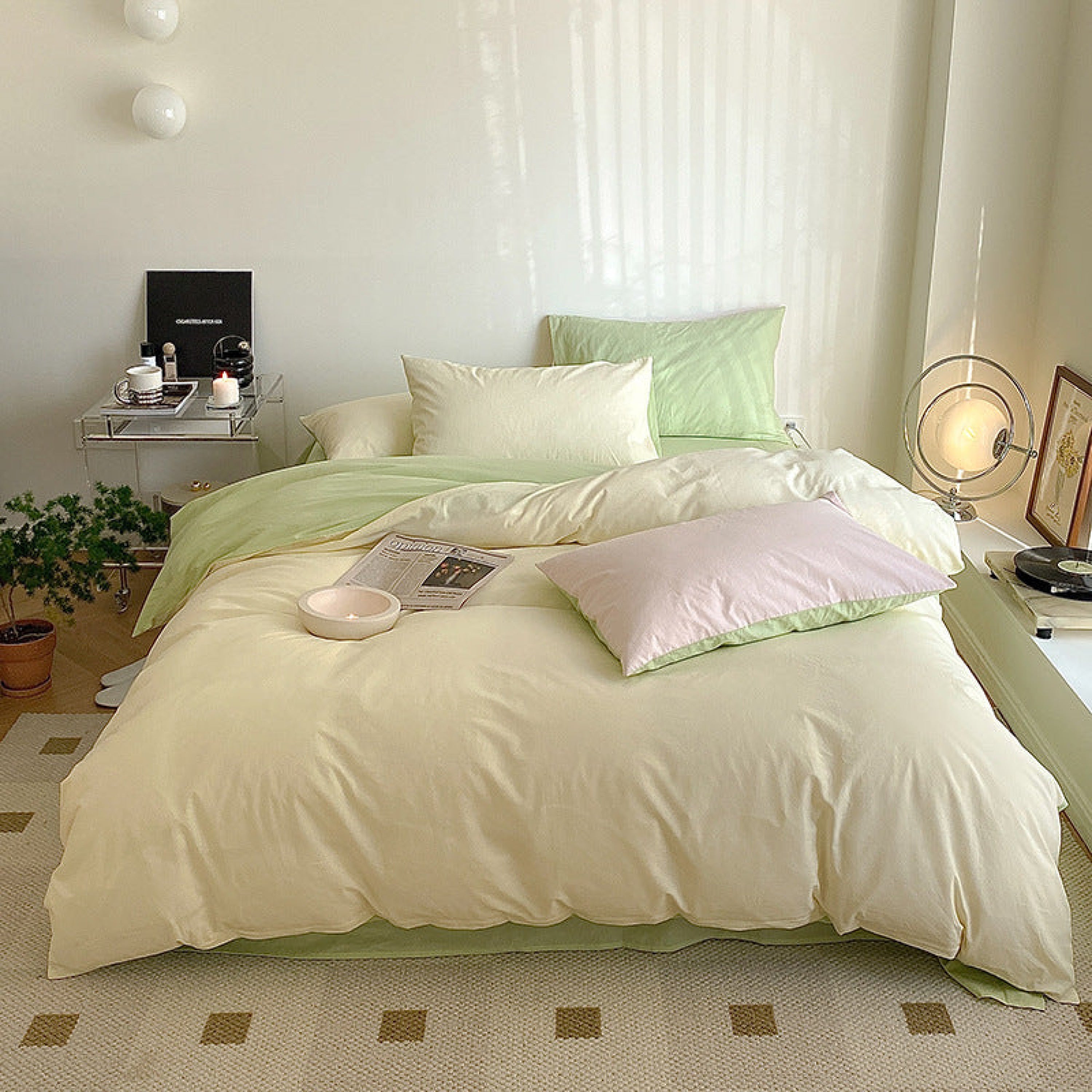 Pastel Duo Bedding Set - Pink + Purple