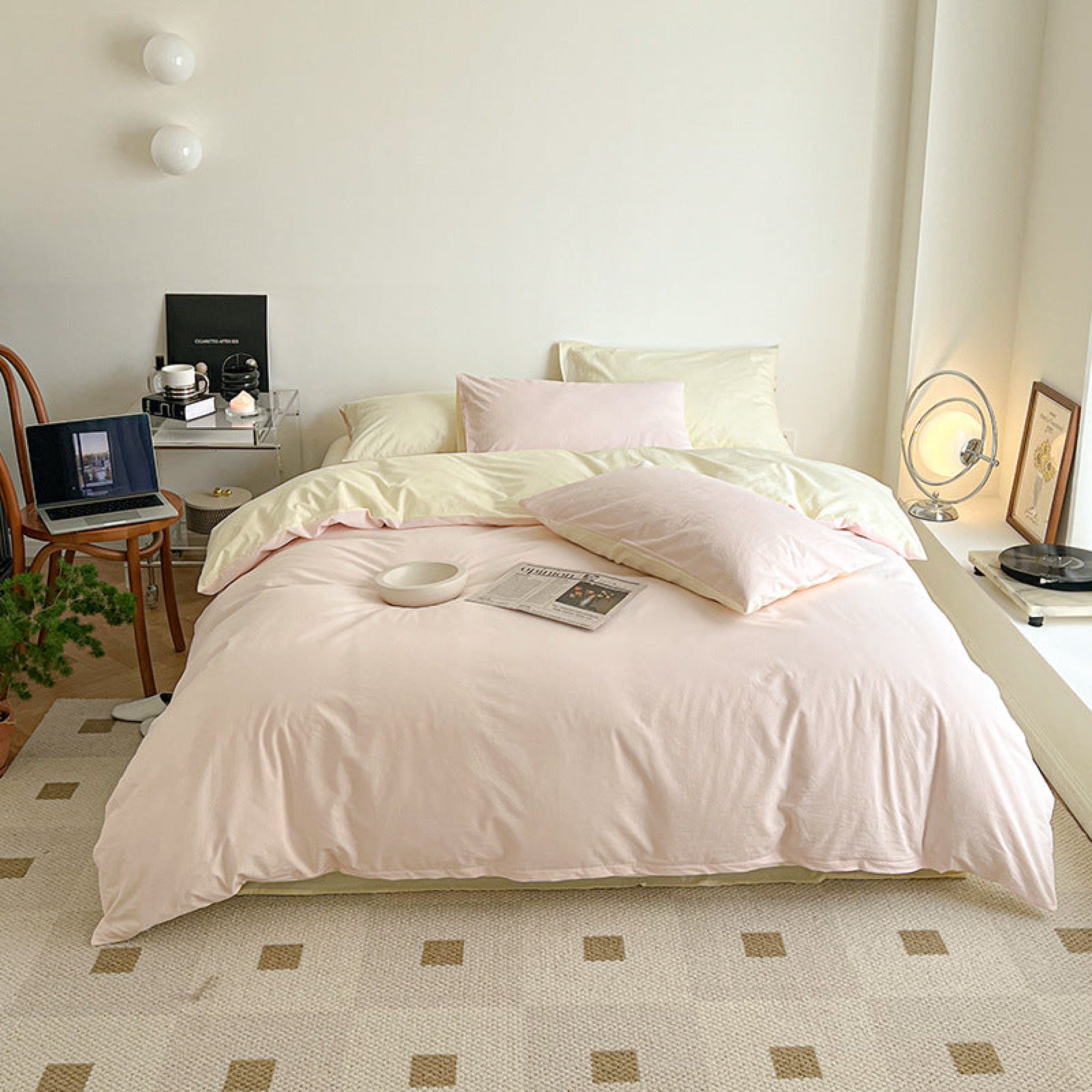 Pastel Duo Bedding Set - Pink + Purple