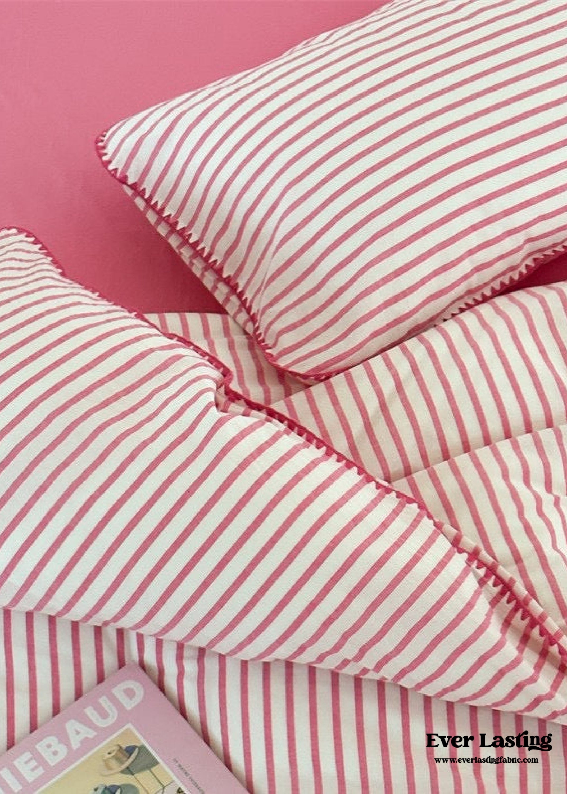 Pepper Candy Stripe Bedding Set - Blue + Yellow