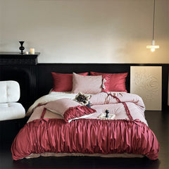 Raspberry Cheesecake Ribbon Ruffle Bedding Set