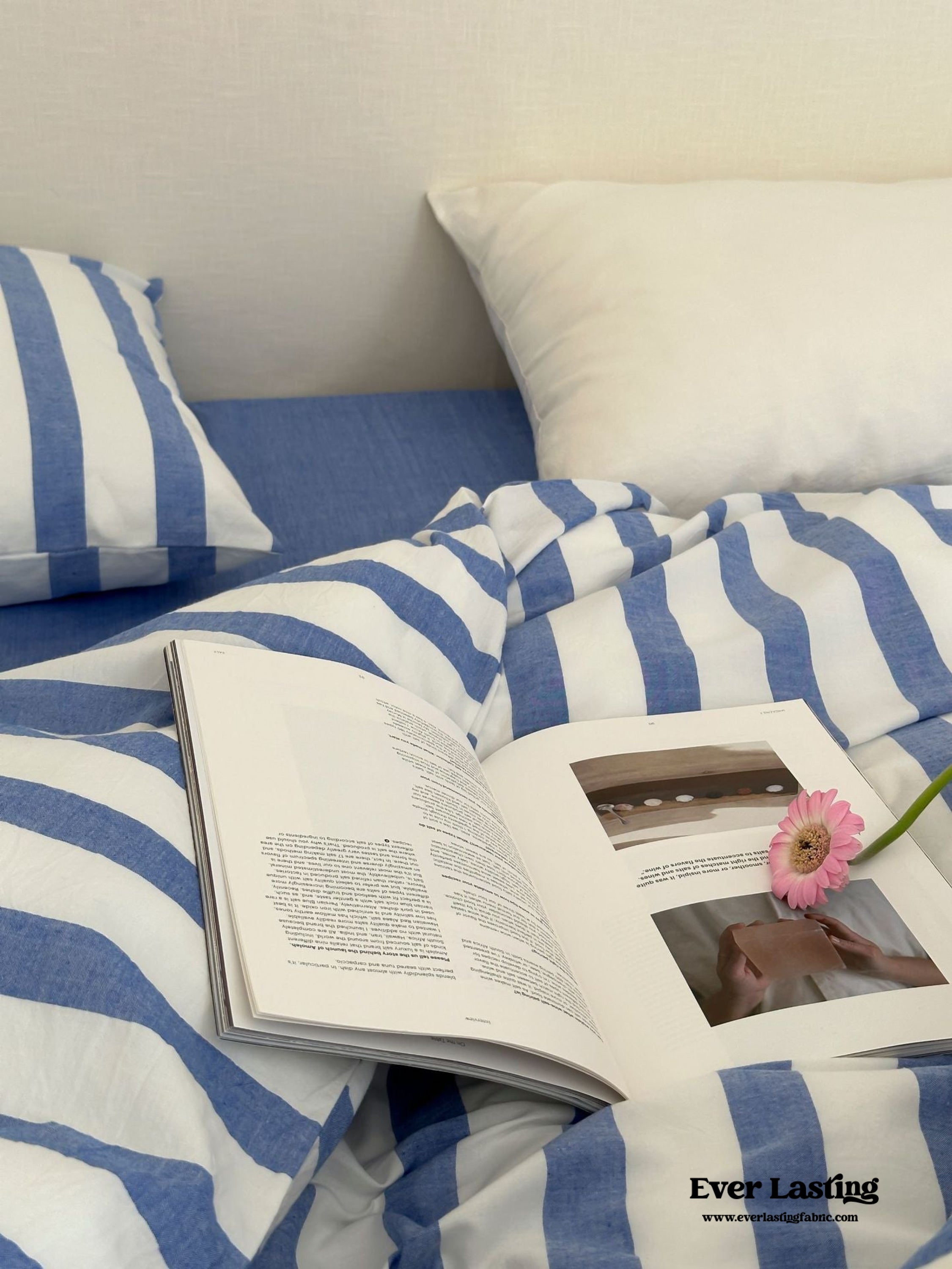 Refreshing Black Thin Stripe Bedding Set