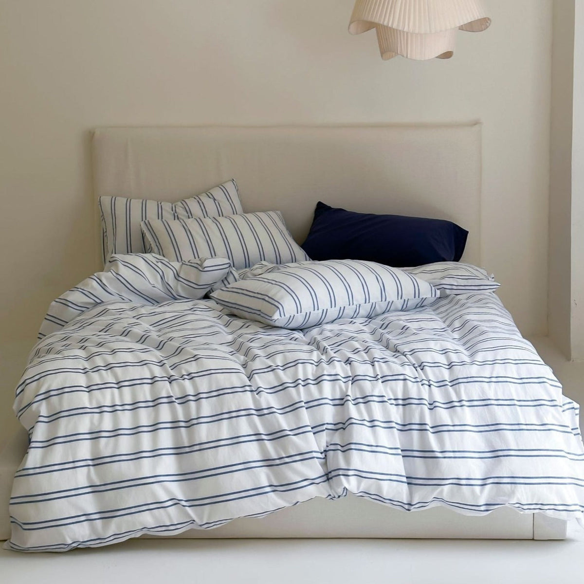 Refreshing Stripe Bedding Set - Blue Double
