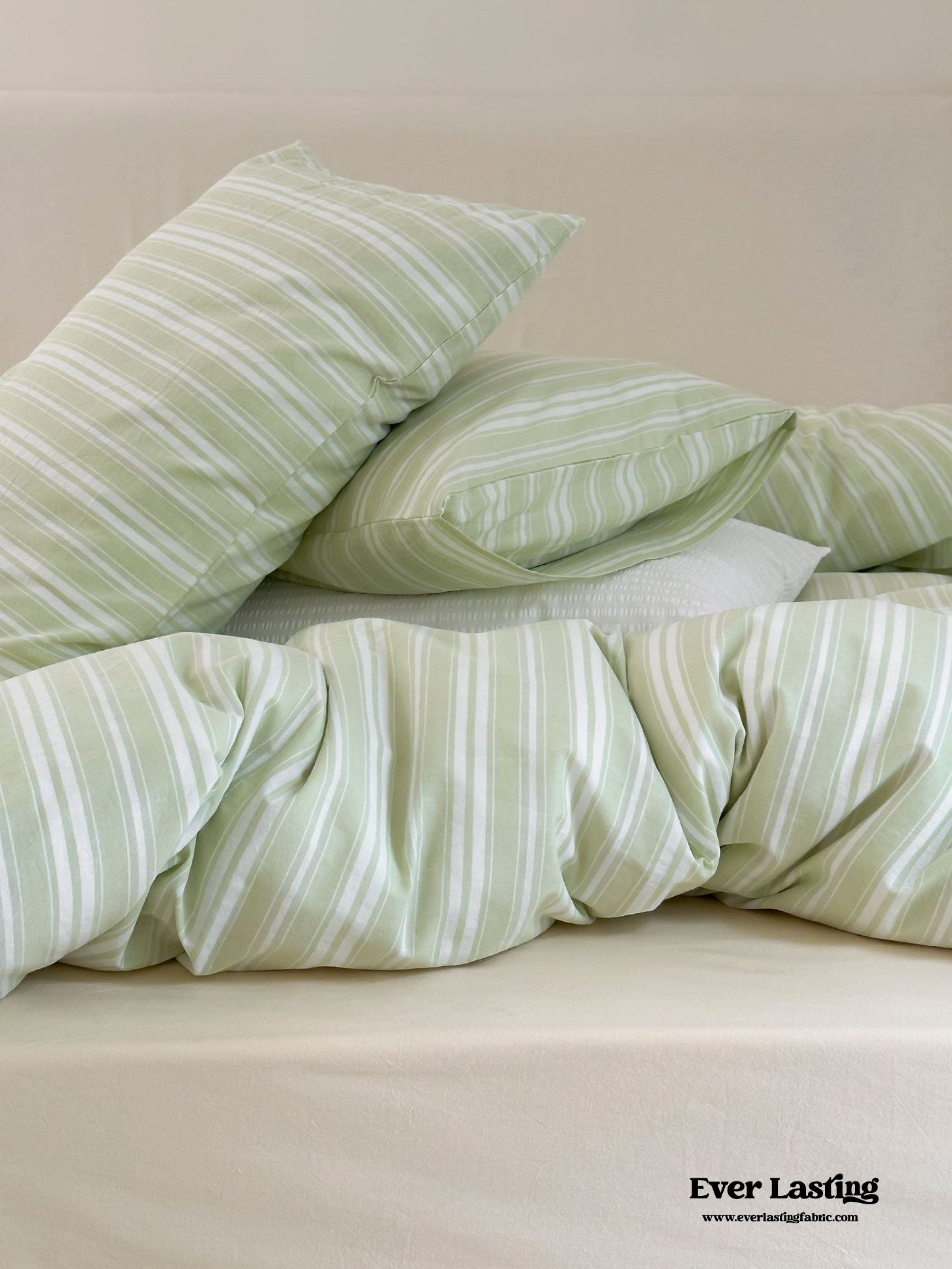 Refreshing Stripe Bedding Set - Yellow
