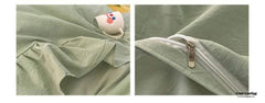 Ruffle Bedding Set - Green