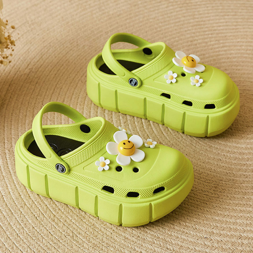 Smiley Flower Garden Clog