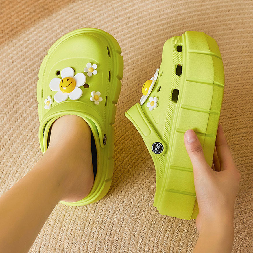 Smiley Flower Garden Clog