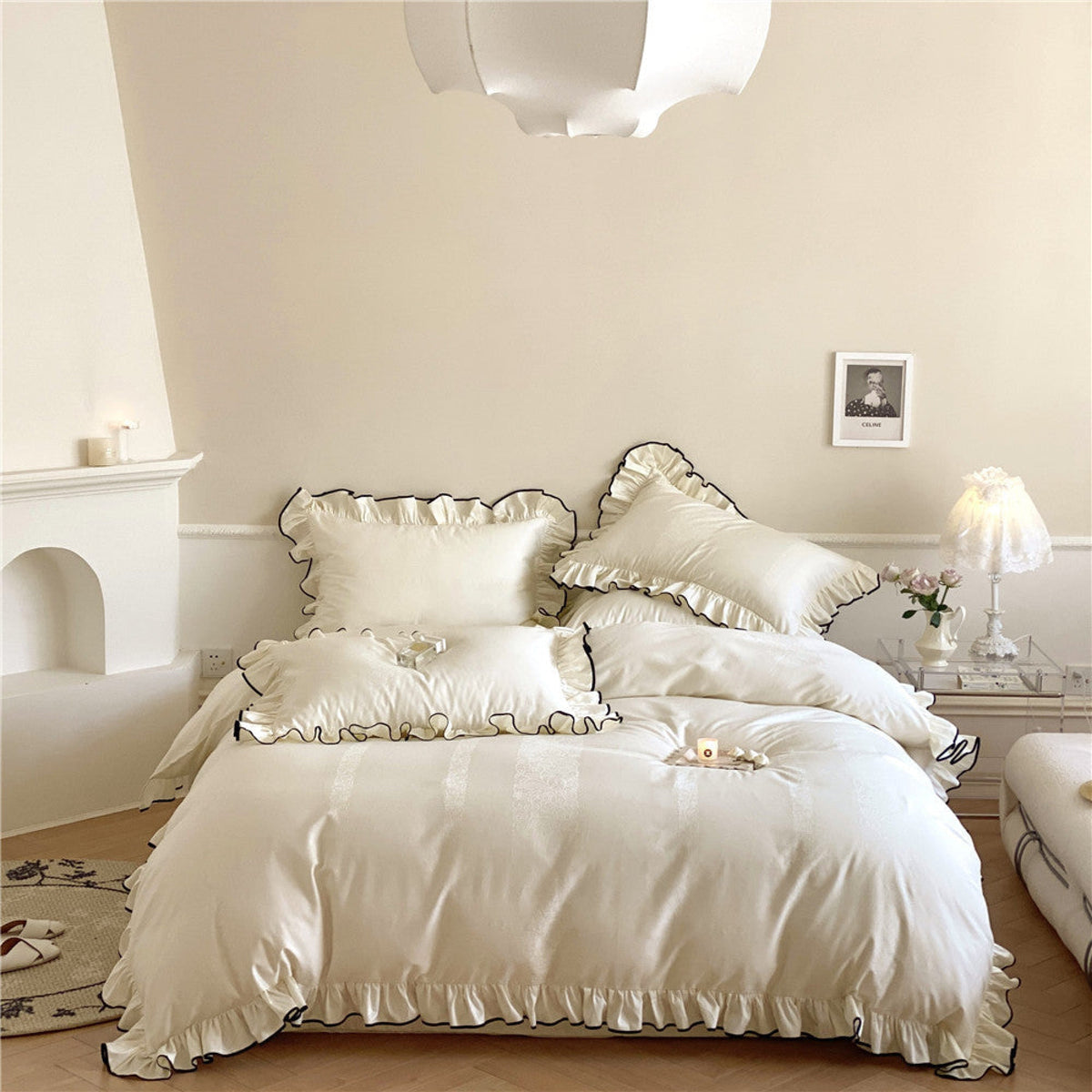 Silky Ruffle Duvet Cover