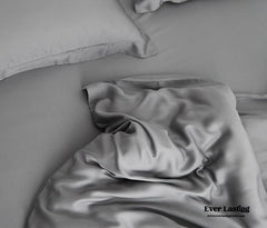 Silky Solid Tencel Bedding Set - Gray