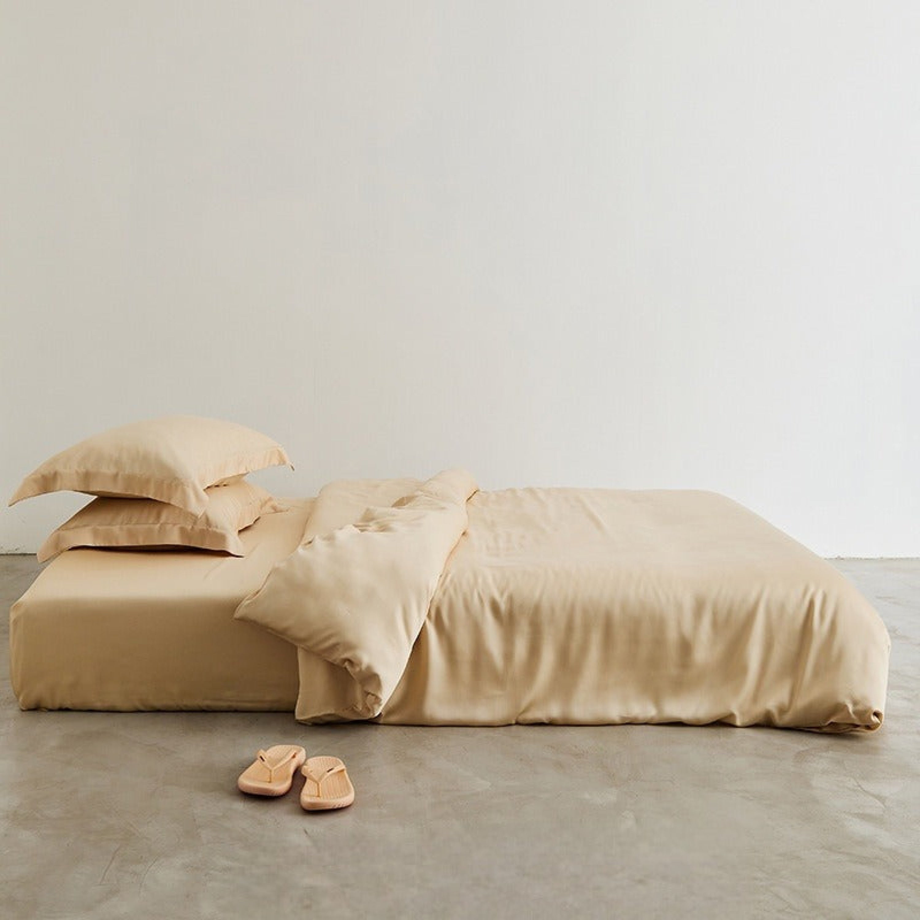 Silky Solid Tencel Bedding Set - Rose Pink