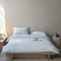 Skye Refreshing Striped Bedding Set - Blue